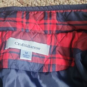Croft & Barrow Red and Navy Quilted Jacket